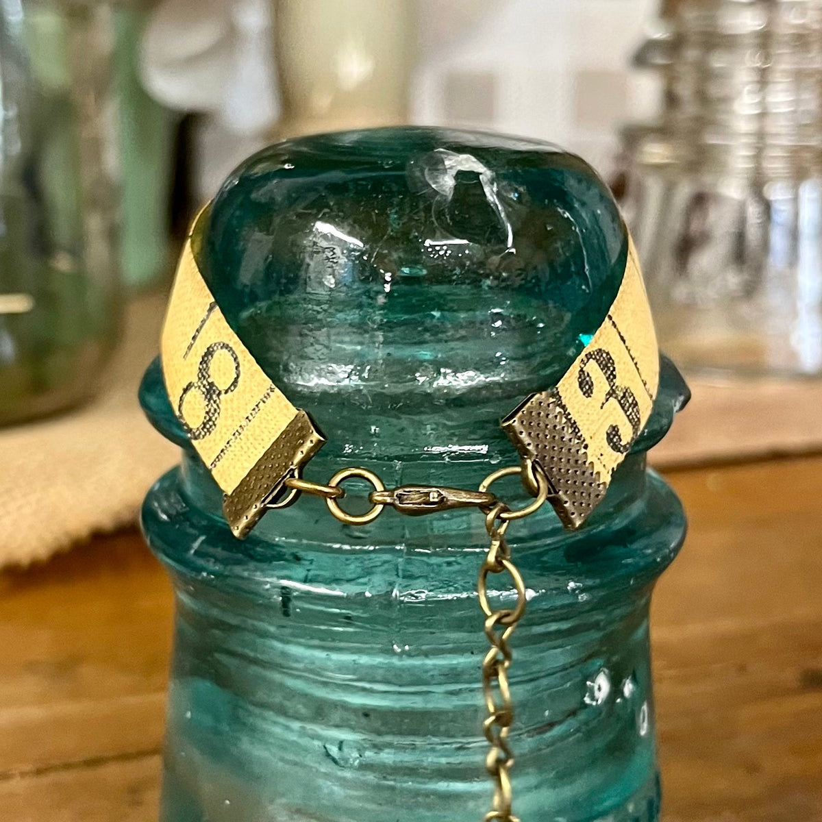 Vintage Tape Measure Bracelet, 1/2"