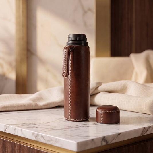Maté | 12" Leather Thermos with Handle