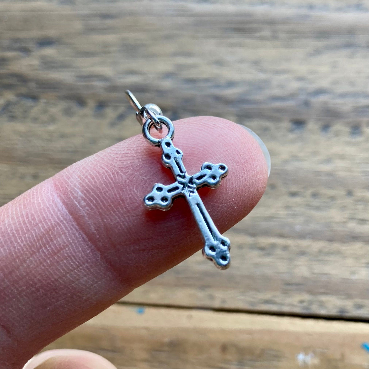 Dainty Silver Cross Earrings