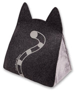 Touchcat ® 'Kitty Ears' Travel On-The-Go Folding Designer Fashion Pet Cat Bed House w/ Hanging Teaser Toy