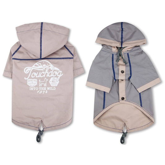 Touchdog 'Cloudburst' Reversible Fashion Waterproof Dog Raincoat