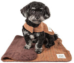 Touchdog ® 2-In-1 Windowpane Plaid Dog Jacket and Matching Reversible Dog Mat