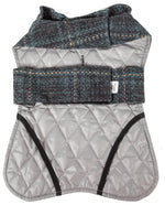 Touchdog ® 2-In-1 Windowpane Plaid Matching Dog Jacket and Reversible Dog Mat