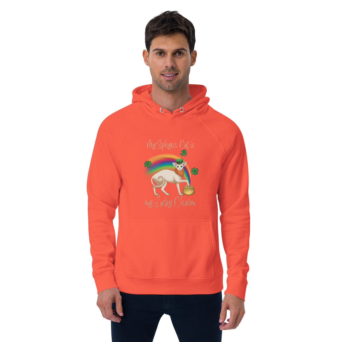 "MY SPHYNX IS MY LUCKY CHARM" UNISEX ECO HOODIE