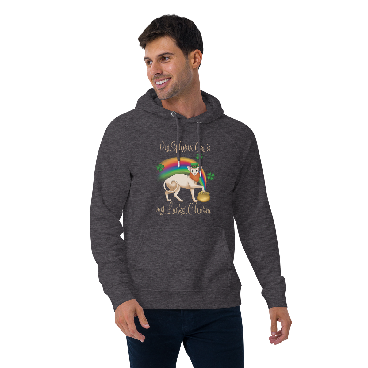 "MY SPHYNX IS MY LUCKY CHARM" UNISEX ECO HOODIE