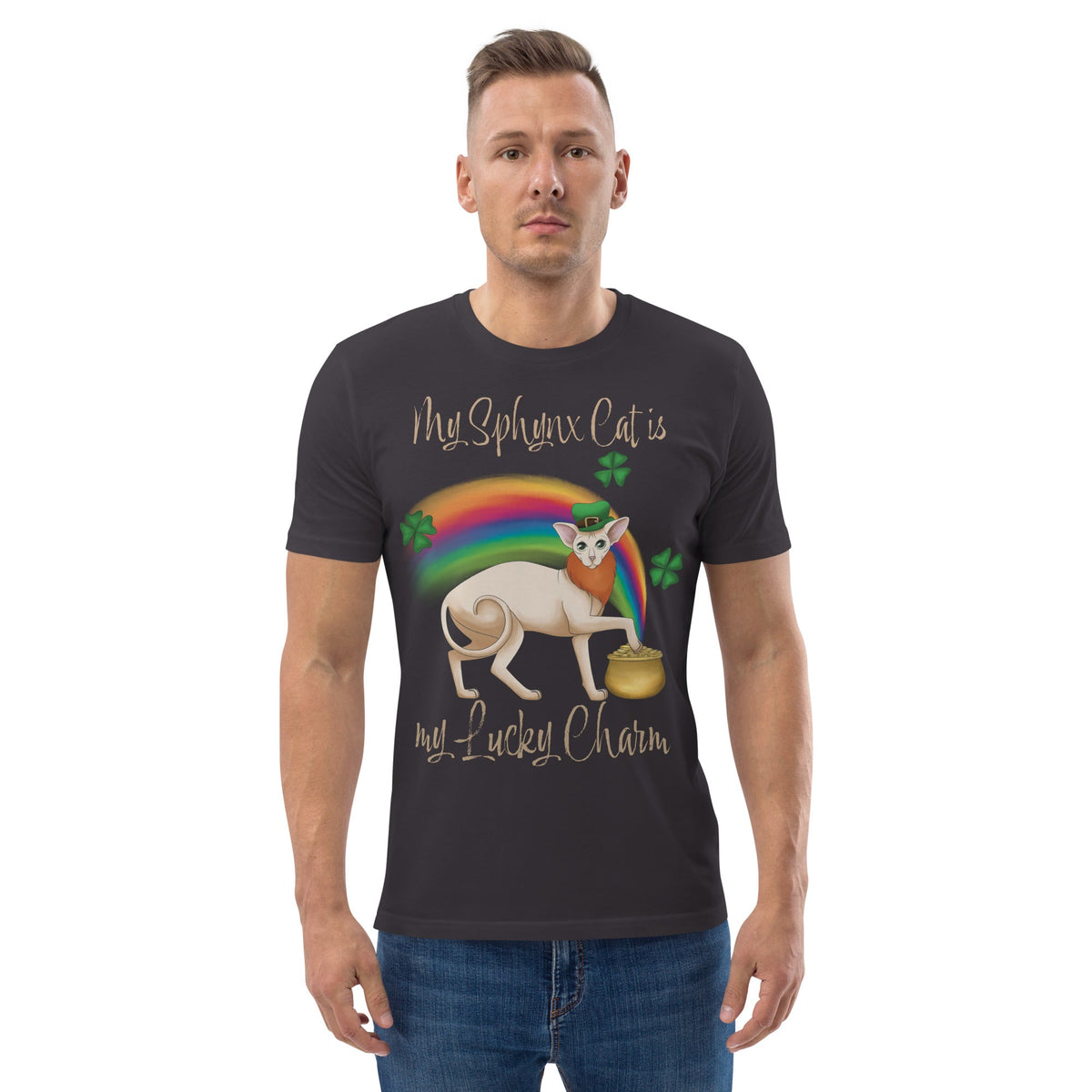 "MY SPHYNX IS MY LUCKY CHARM" UNISEX ECO TEE
