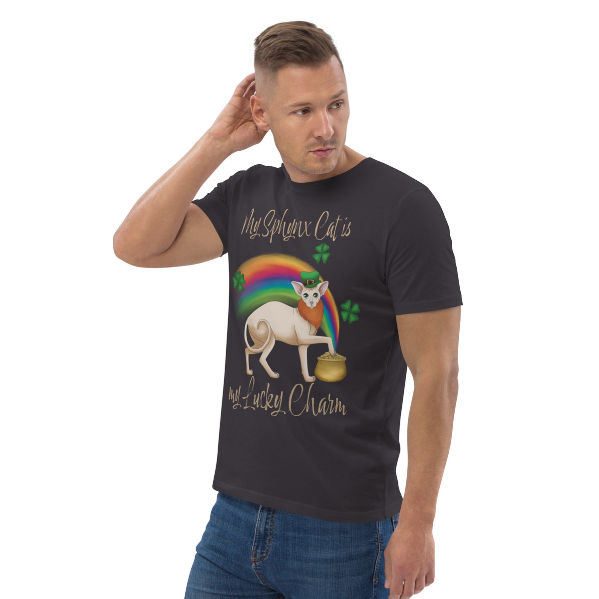 "MY SPHYNX IS MY LUCKY CHARM" UNISEX ECO TEE