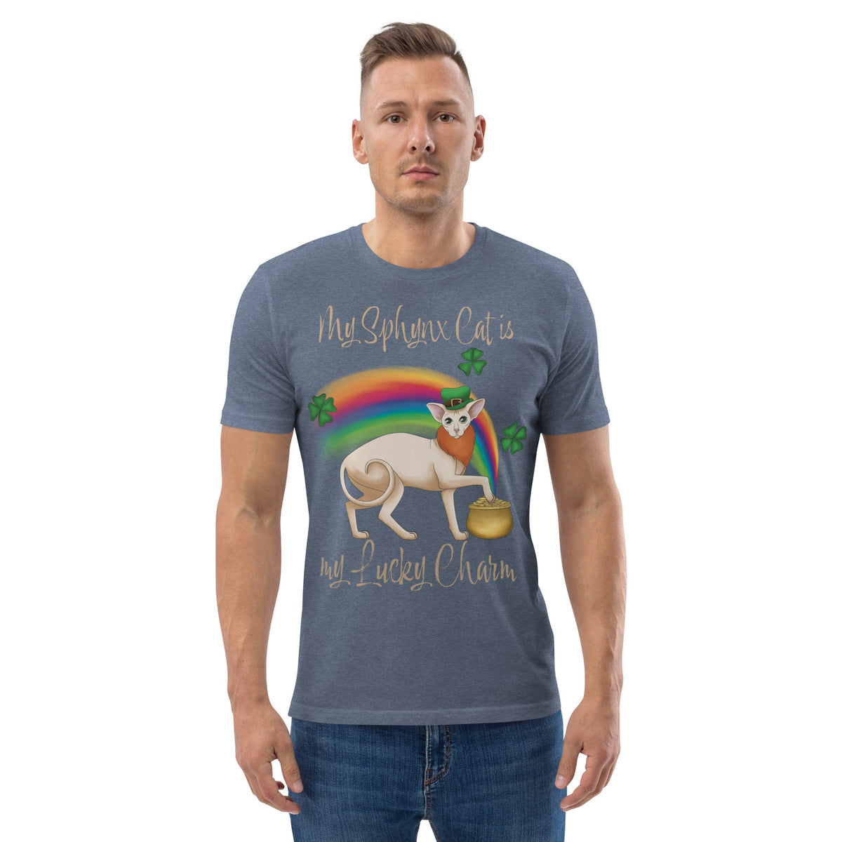"MY SPHYNX IS MY LUCKY CHARM" UNISEX ECO TEE