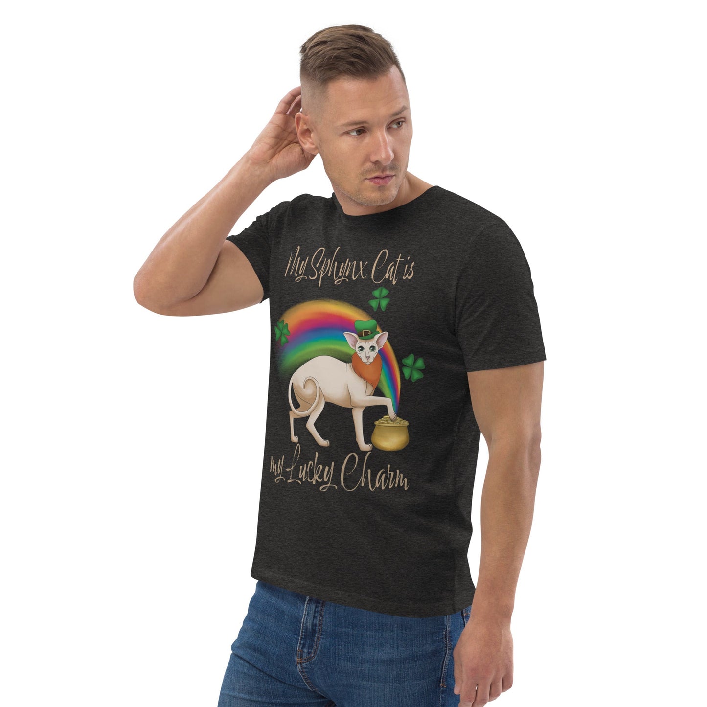 "MY SPHYNX IS MY LUCKY CHARM" UNISEX ECO TEE