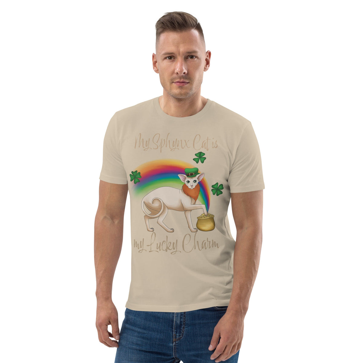 "MY SPHYNX IS MY LUCKY CHARM" UNISEX ECO TEE
