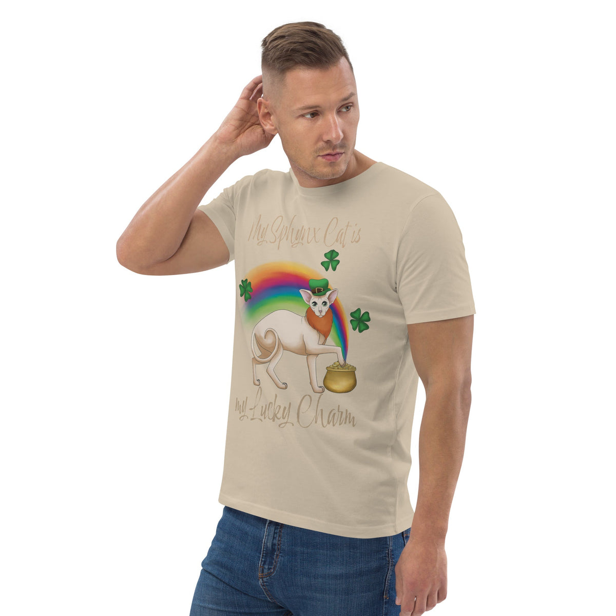 "MY SPHYNX IS MY LUCKY CHARM" UNISEX ECO TEE