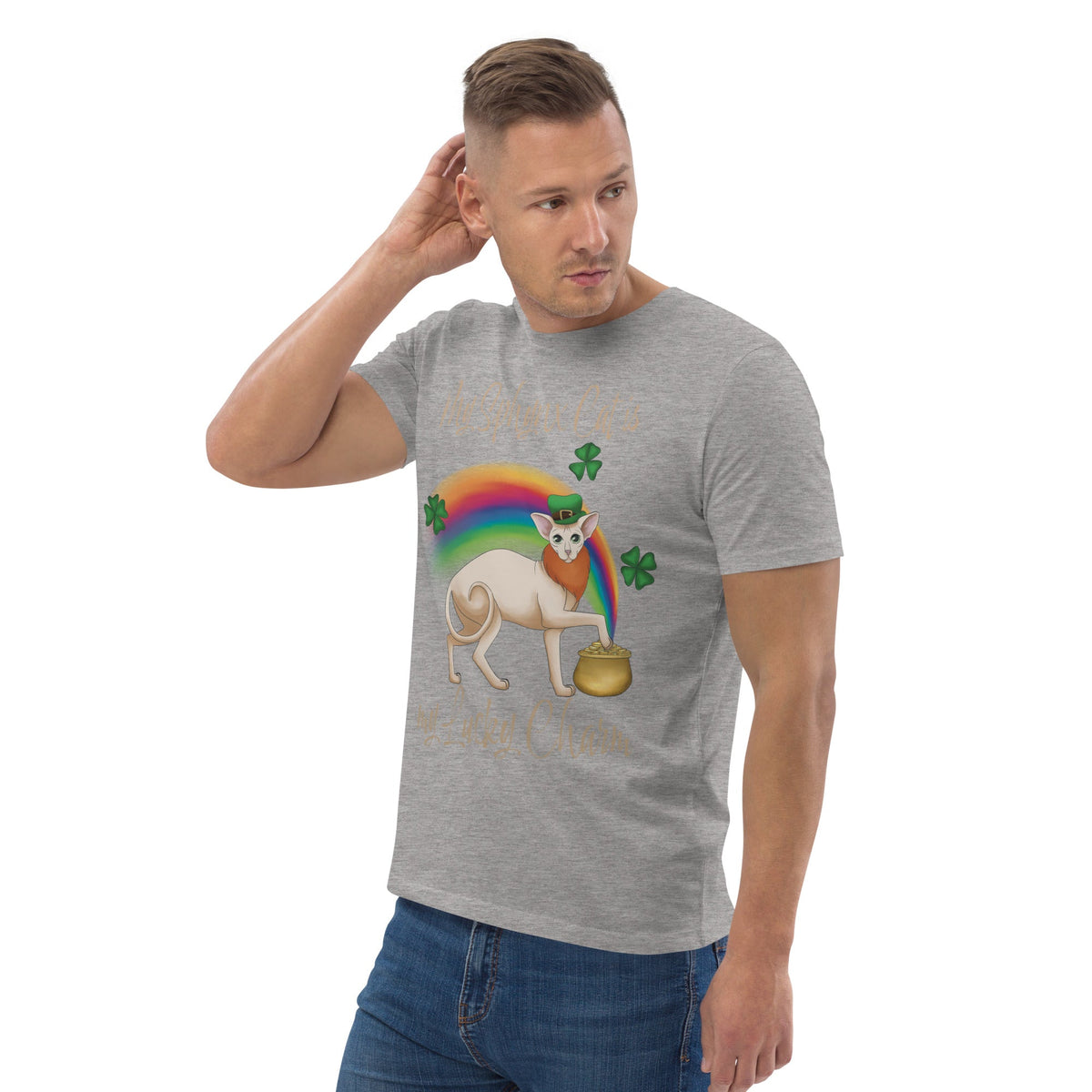 "MY SPHYNX IS MY LUCKY CHARM" UNISEX ECO TEE