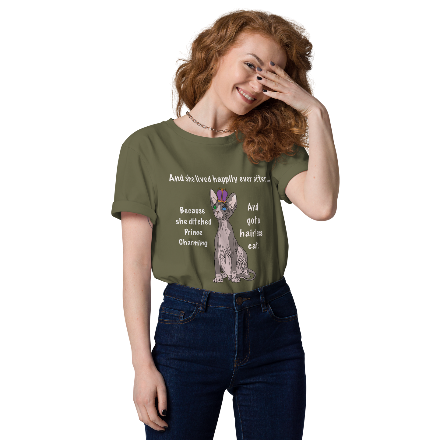 "DITCHED PRINCE CHARMING & GOT A SPHYNX CAT" ECO TEE