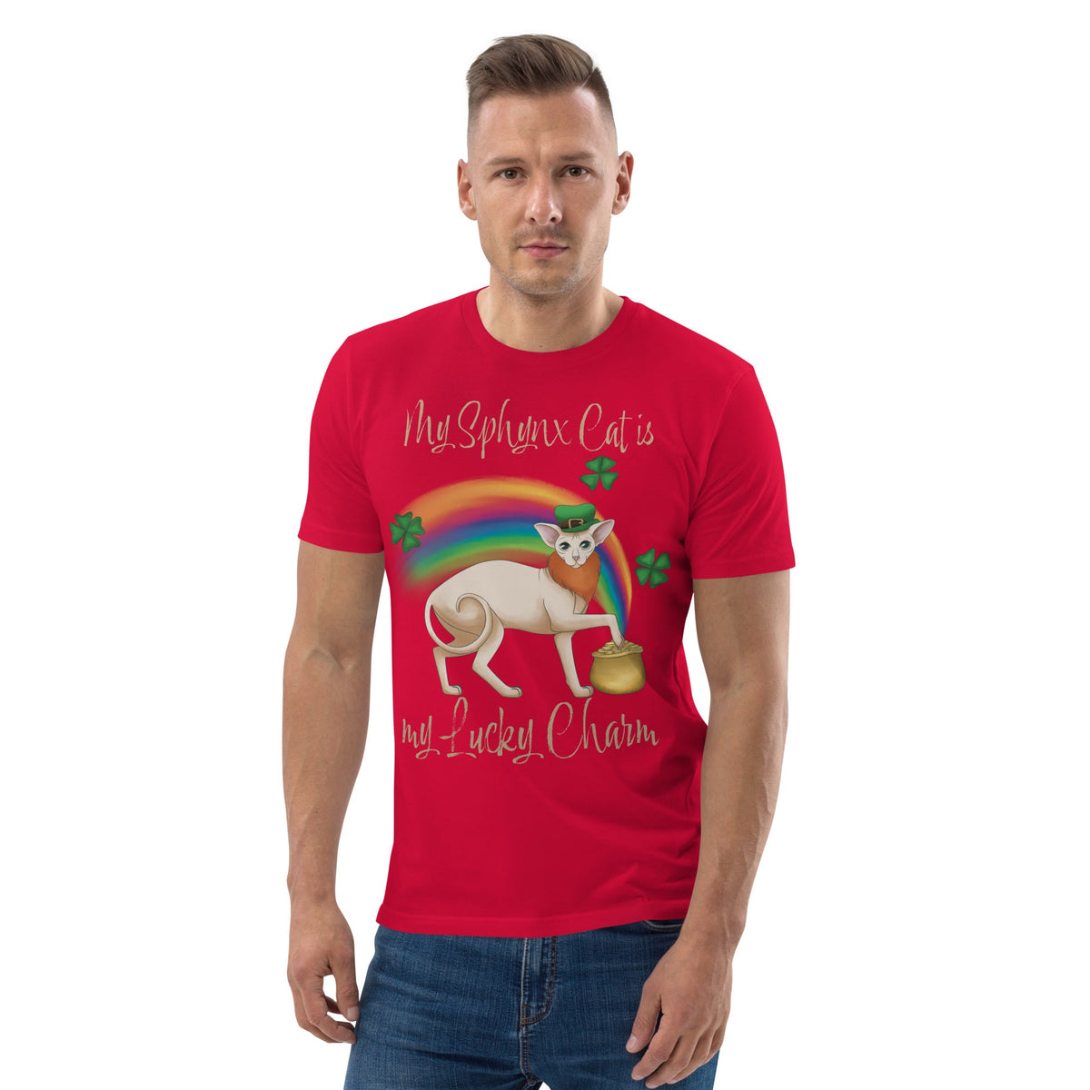 "MY SPHYNX IS MY LUCKY CHARM" UNISEX ECO TEE