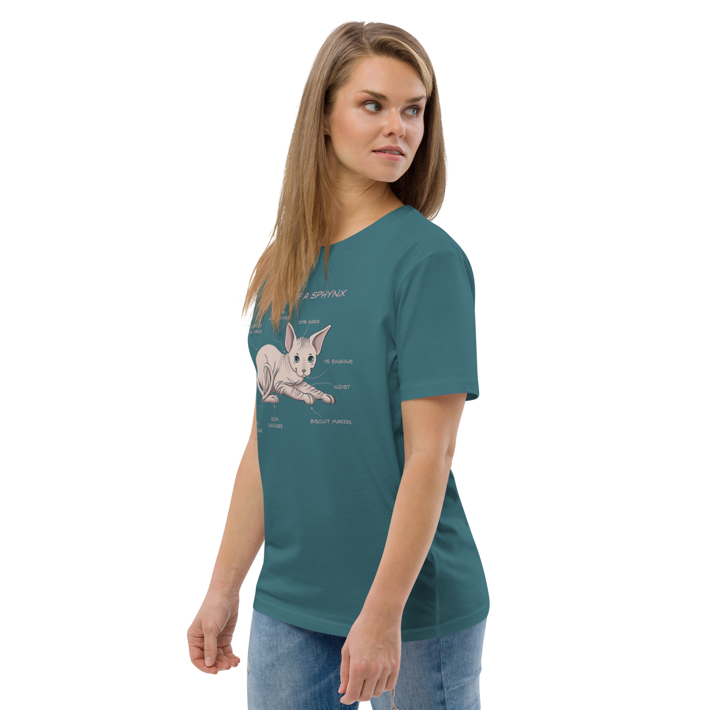 "ANATOMY OF A SPHYNX" UNISEX ORGANIC TEE