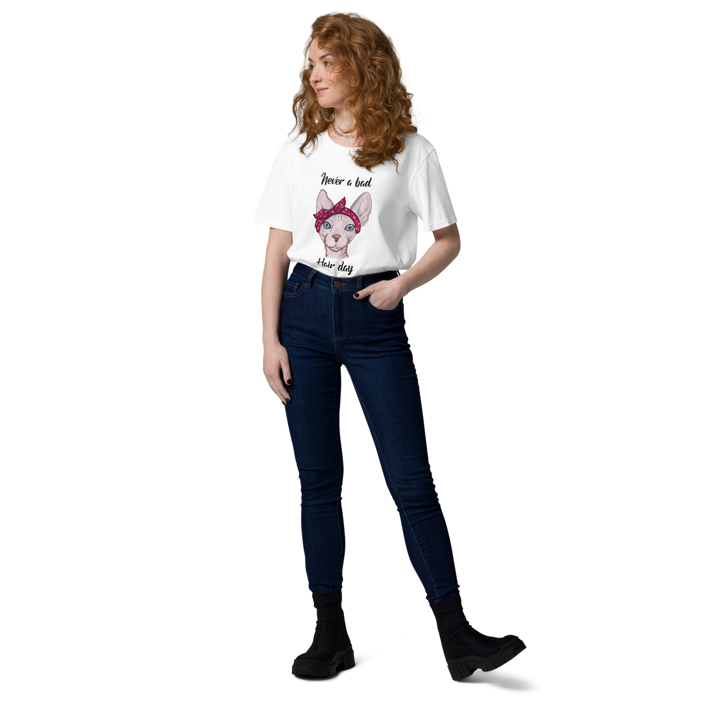 "NEVER A BAD HAIR DAY" UNISEX ECO TEE