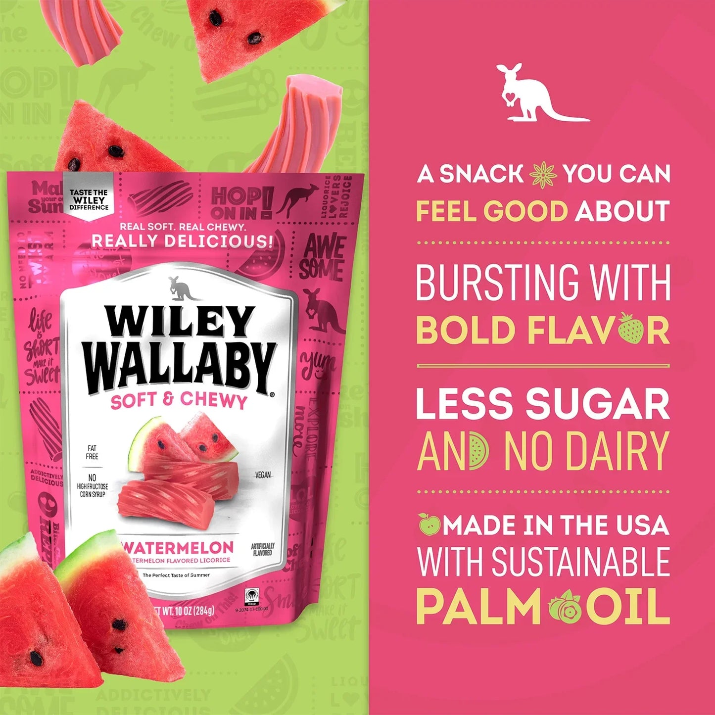 Wiley Wallaby Licorice Watermelon 10oz