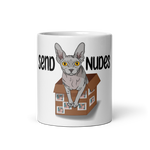 "SEND NUDES" SPHYNX COFFEE MUG