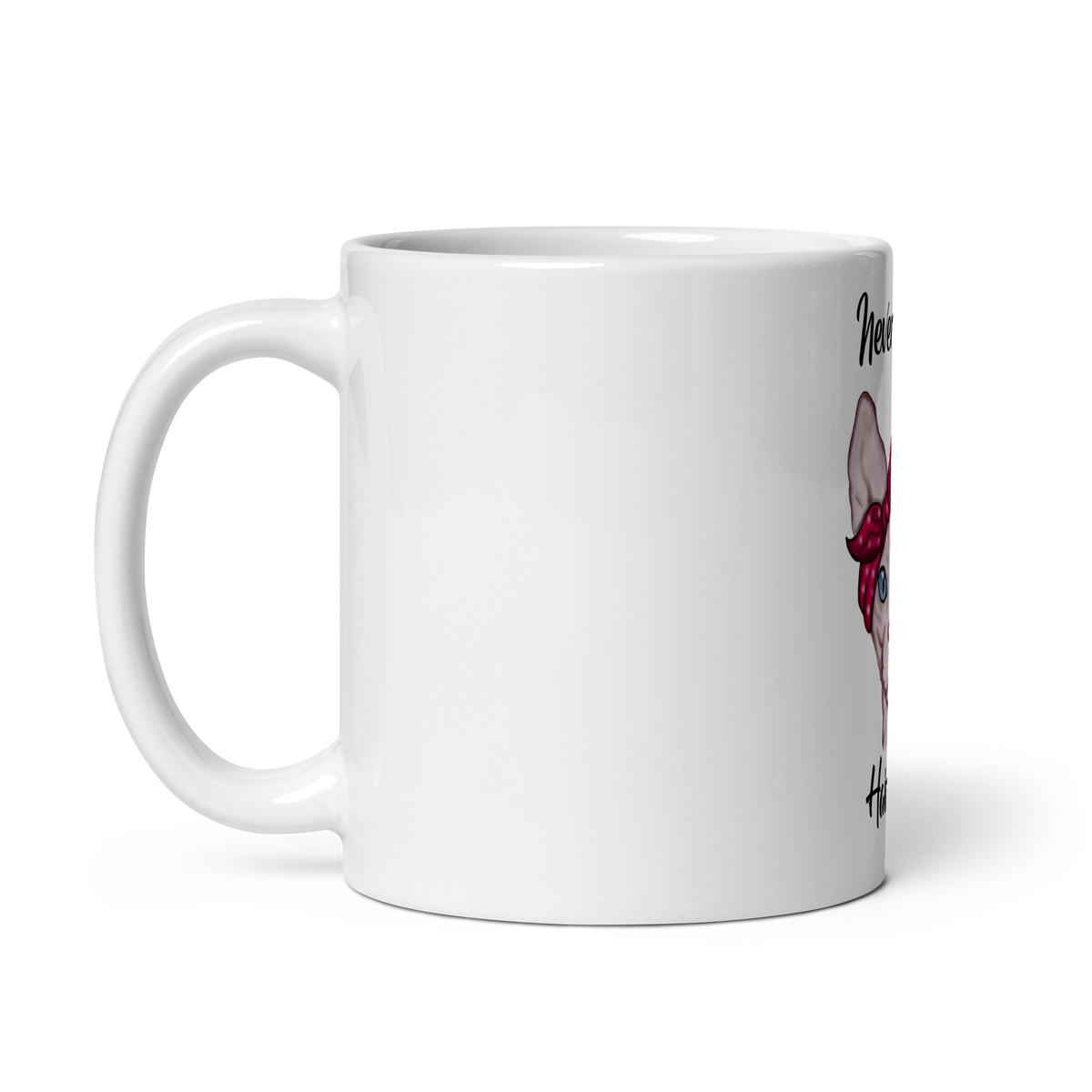 "NEVER A BAD HAIR DAY" SPHYNX COFFEE MUG
