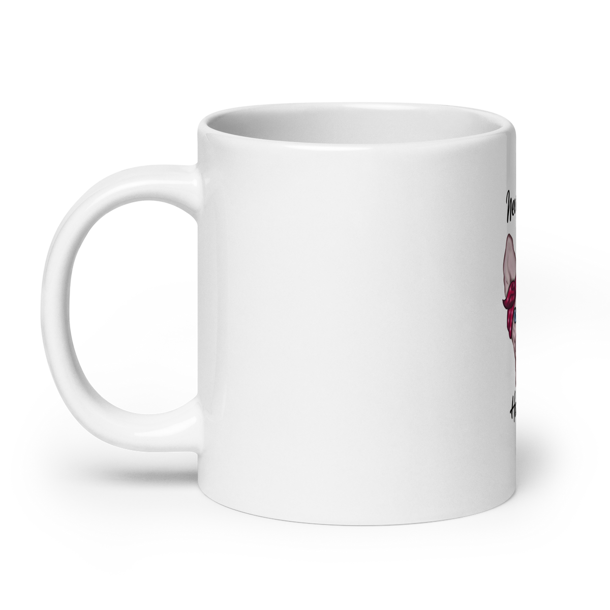 "NEVER A BAD HAIR DAY" SPHYNX COFFEE MUG